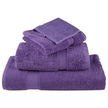 Premium Purple Guest Towels SOLUND - Soft & Absorbent 10 pcs