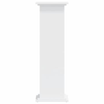 Plant Stand White 33x33x100 cm | Durable Engineered Wood