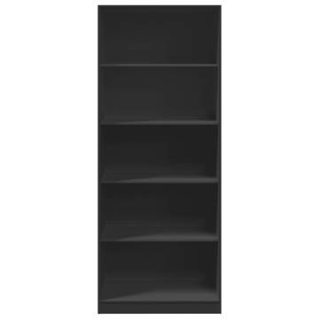 Stylish Black Wardrobe | Engineered Wood | Compact Design