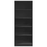 Stylish Black Wardrobe | Engineered Wood | Compact Design