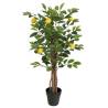  Artificial Lemon Tree with 3 Trunks Green 85 cm PP Size 85 cm 