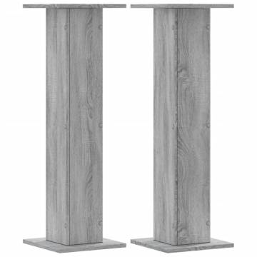 Speaker Stands 2 pcs Grey Sonoma - Stylish & Durable Design