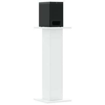 White Speaker Stands (2 pcs) - 30x30x80 cm | Hipomarket