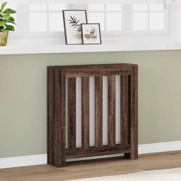 Radiator Cover Brown Oak - Stylish Engineered Wood | HipoMarket