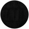 Shaggy Rug PAMPLONA High Pile Modern Black Ø 80 cm