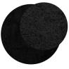 Shaggy Rug PAMPLONA High Pile Modern Black Ø 80 cm