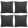 Stylish Black Sofa Cushions - 4 pcs 40x40 cm | HipoMarket