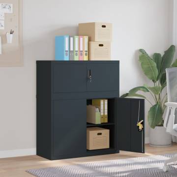 File Cabinet Anthracite 90x40x110 cm Steel - Organize Your Office