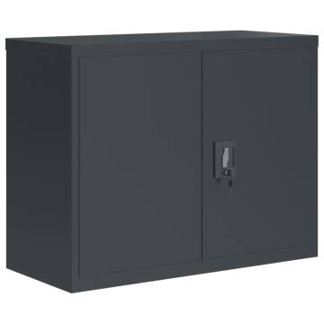 File Cabinet Anthracite 90x40x110 cm Steel - Organize Your Office