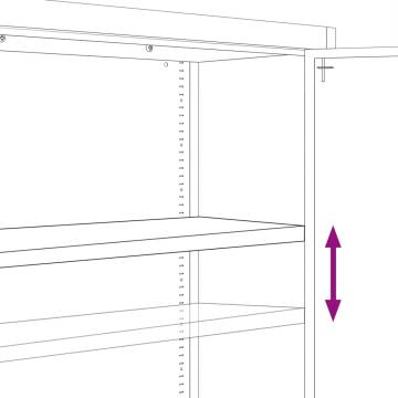 File Cabinet Anthracite 90x40x110 cm Steel - Organize Your Office