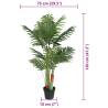 Artificial Palm Tree with 3 Trunks - 120 cm Green Decor