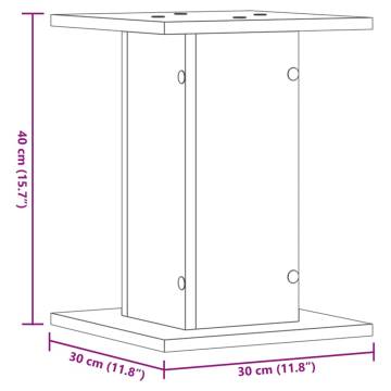 Plant Stands 2 pcs White | 30x30x40 cm Engineered Wood