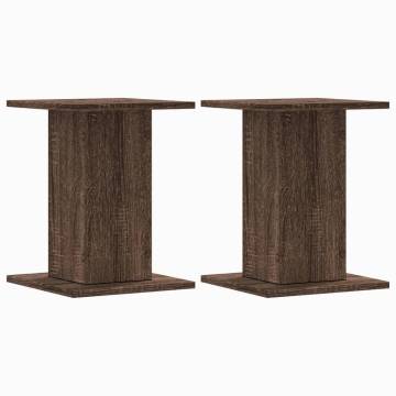 Brown Oak Plant Stands - 2 pcs, 30x30x40 cm | HipoMarket