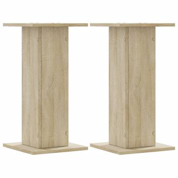 Speaker Stands 2 pcs Sonoma Oak - Durable Engineered Wood