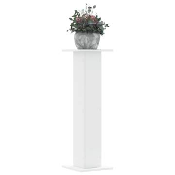 White Plant Stands (2 pcs) - 30x30x95 cm Engineered Wood