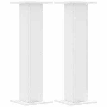 White Plant Stands (2 pcs) - 30x30x95 cm Engineered Wood