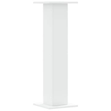 White Plant Stands (2 pcs) - 30x30x95 cm Engineered Wood