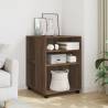  Side Table with Wheels Brown Oak 55x60x78 cm Engineered Wood Colour brown oak Quantity in Package 1 