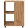 Stylish Side Table with Wheels - Artisian Oak 55x60x78 cm