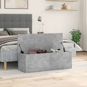 Storage Box Concrete Grey 102x35x35 cm - Stylish & Durable