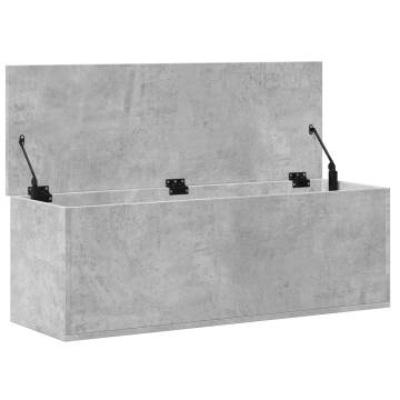 Storage Box Concrete Grey 102x35x35 cm - Stylish & Durable