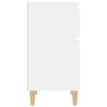 Elegant High Gloss White Bedside Cabinet - 40x35x70 cm