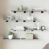 Wall Shelves 8 pcs Grey Sonoma 40x20x1.5 cm Engineered Wood Colour grey sonoma Size 40 x 20 x 1.5 cm Quantity in Package 8 