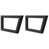 Stylish Black Trapezium Shelf Brackets for Washbasin | 2 pcs