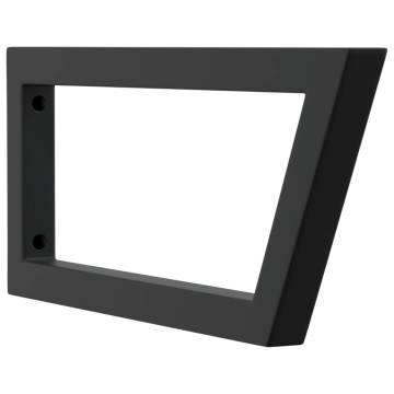 Stylish Black Trapezium Shelf Brackets for Washbasin | 2 pcs