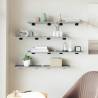 8 pcs Grey Sonoma Wall Shelves - Durable Engineered Wood