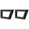 Black Trapezium Steel Shelf Brackets for Washbasin - 2 Pcs