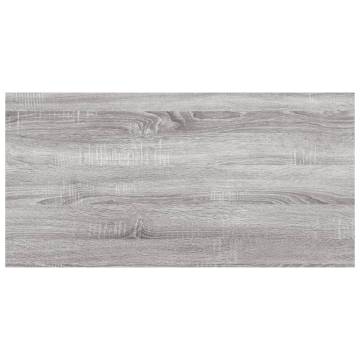 8 pcs Grey Sonoma Wall Shelves - Durable Engineered Wood