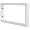 Shelf Brackets for Washbasin - 2 pcs White Rectangular Steel