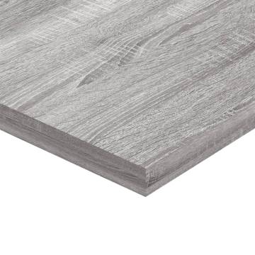 8 pcs Grey Sonoma Wall Shelves - Durable Engineered Wood