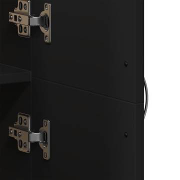 File Cabinet Black 60x32x153 cm | Stylish Office Storage