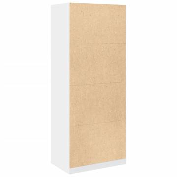 Wardrobe White 80x50x200 cm Engineered Wood - Hipomarket