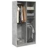 Compact Concrete Grey Wardrobe - 100x50x200 cm | HipoMarket UK