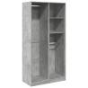 Compact Concrete Grey Wardrobe - 100x50x200 cm | HipoMarket UK