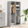 Compact Concrete Grey Wardrobe - 100x50x200 cm | HipoMarket UK