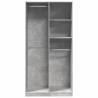 Compact Concrete Grey Wardrobe - 100x50x200 cm | HipoMarket UK