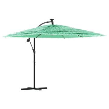 Garden Parasol with Steel Pole Green | 246x246 cm Outdoor Umbrella