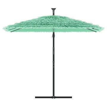 Garden Parasol with Steel Pole Green | 246x246 cm Outdoor Umbrella