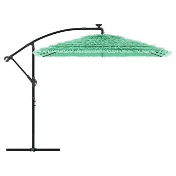 Garden Parasol with Steel Pole Green | 246x246 cm Outdoor Umbrella