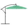 Garden Parasol with Steel Pole Green | 246x246 cm Outdoor Umbrella