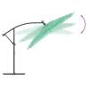 Garden Parasol with Steel Pole Green | 246x246 cm Outdoor Umbrella