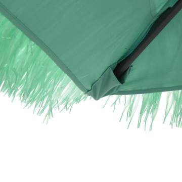 Garden Parasol with Steel Pole Green | 246x246 cm Outdoor Umbrella