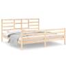 Solid Wood Bed Frame 200x200 cm - Modern & Sturdy Design