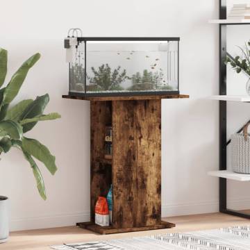 Aquarium Stand Smoked Oak - Engineered Wood 60.5x36x72.5 cm