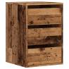 Stylish Corner Chest of Drawers - Old Wood Engineered Wood