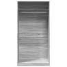 Wardrobe Grey Sonoma - Stylish Engineered Wood Storage 100x50x200 cm